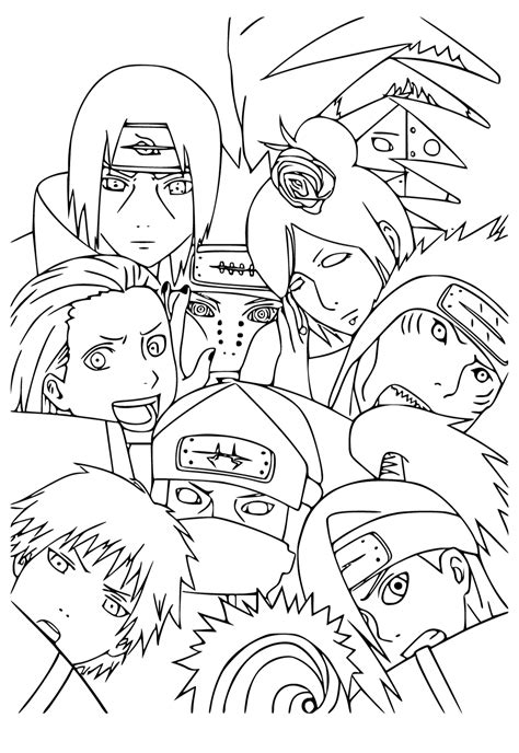 Akatsuki Coloring Pages (Free PDF Printables)